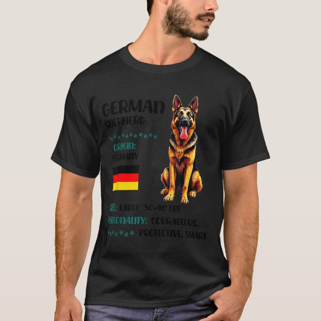 Camiseta German Shepherd Origin Funny German Shepherd Lover (Anverso)