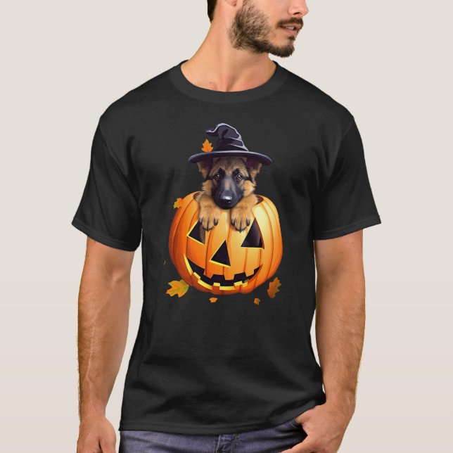 Camiseta German Shepherd Puppy Halloween Magic (Anverso)