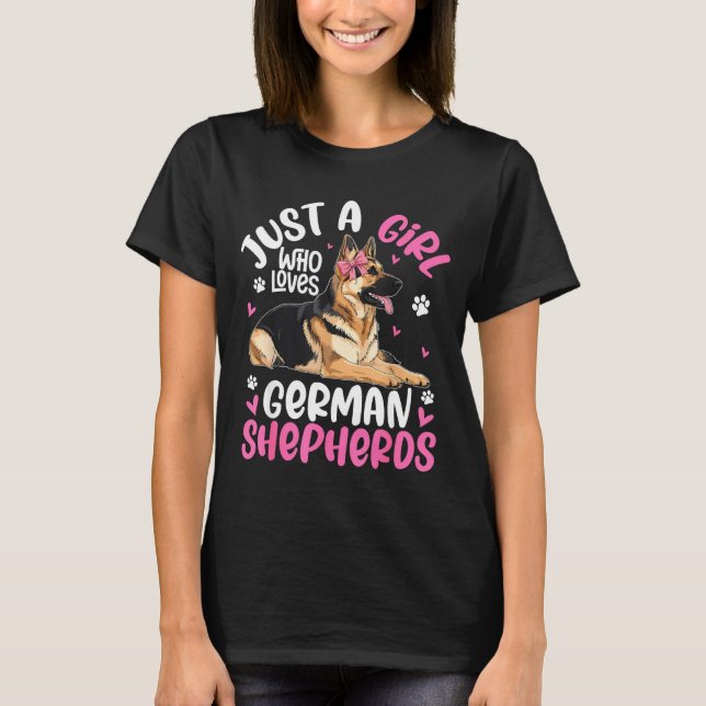Camiseta German Shepherd Shirt For Girls Women German Sheph (Anverso)