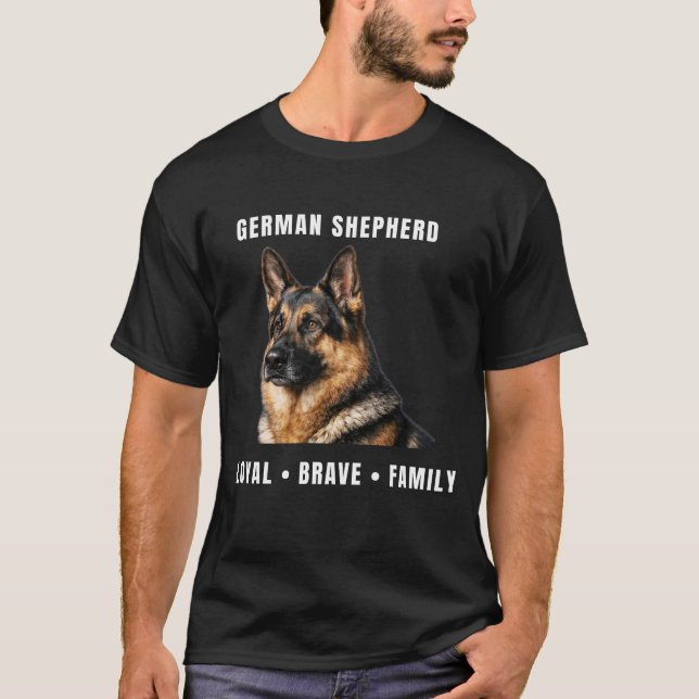 Camiseta German Shepherd Shirt – Loyal Brave Family T-Shirt (Anverso)