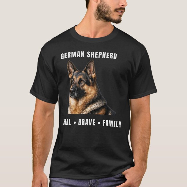 Camiseta German Shepherd Shirt – Loyal Brave Family T-Shirt (Anverso)