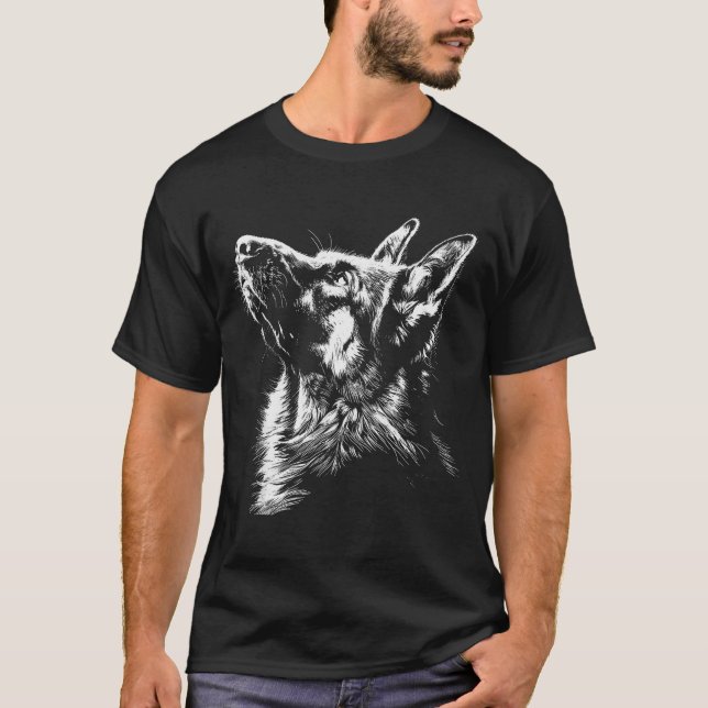 Camiseta German Shepherd Silhouette Graphic German Shepherd (Anverso)