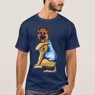 Camiseta German Shepherd Tattoo I Love Mom