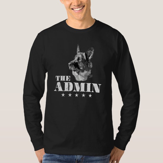 Camiseta German Shepherd The Admin Dog (Anverso)
