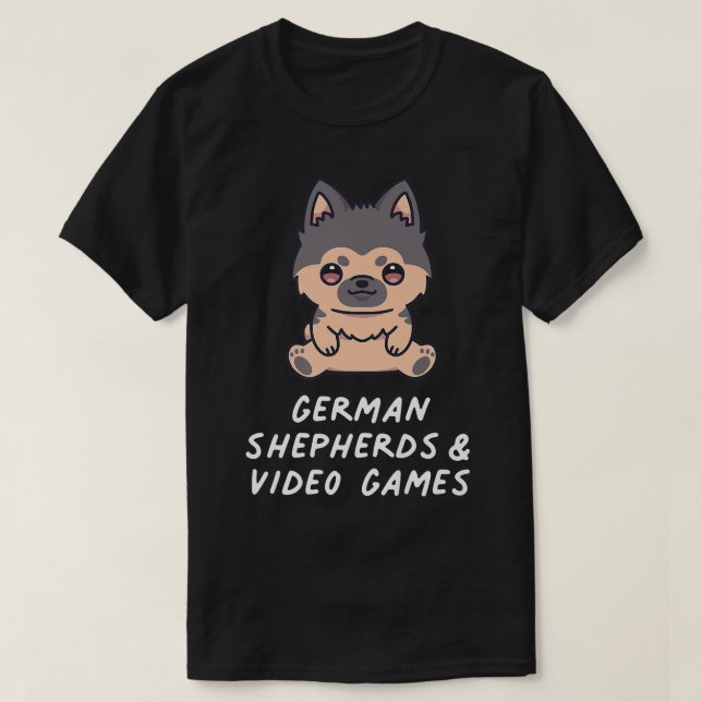 Camiseta German Shepherds & Video Games Kawaii Anime Dog Lo (Diseño del anverso)