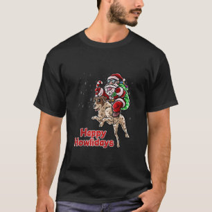 Camiseta German Shorthaire Santa Claus Gorra Feliz Navidad