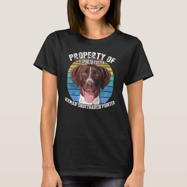 Camiseta German Shorthaired Pointer Property Of Retro (Anverso)