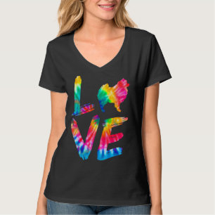 Camiseta German Spitz Tie Dye Love Dog Mom