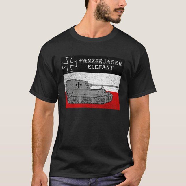 Camiseta German Tank Destroyer Elefant Panzerjäger Infantry (Anverso)