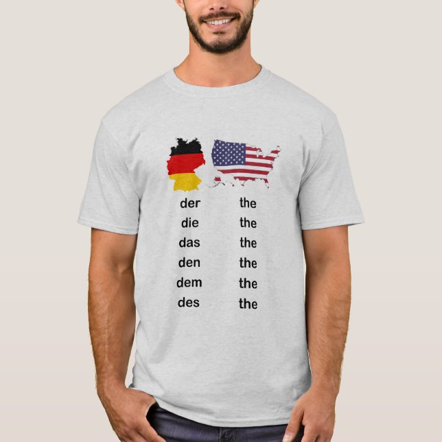 Camiseta German vs. English DirtyDas Der Die Das The  (Anverso)