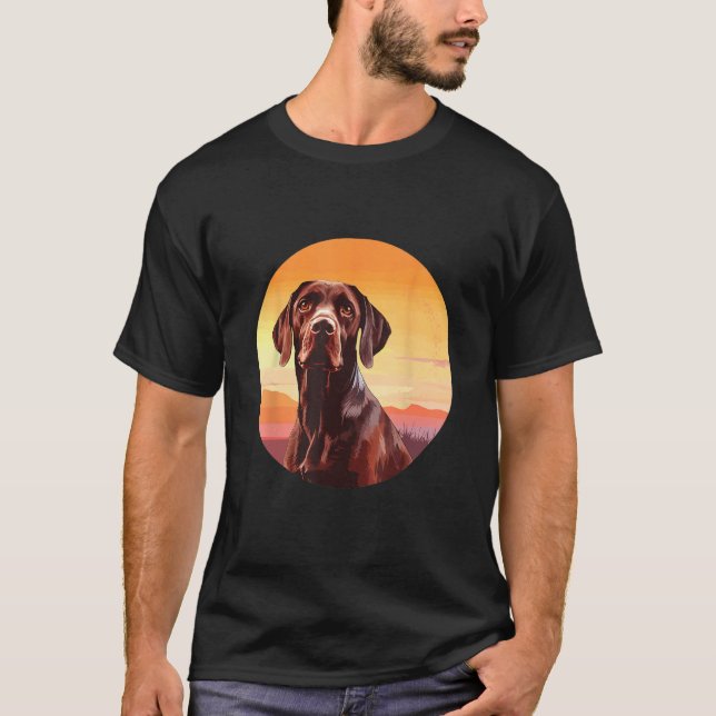 Camiseta German Wire Hair Dog Cute Dog Breed Design 1 (Anverso)