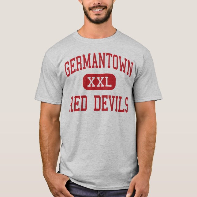 Camiseta Germantown - diablos rojos - alto - Germantown (Anverso)