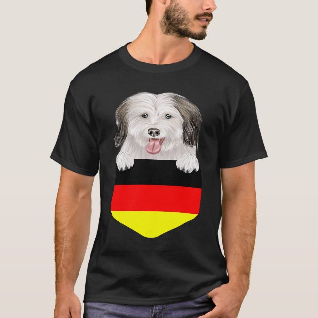 Camiseta Germany Flag Coton de Tulear Dog In Pocket (Anverso)