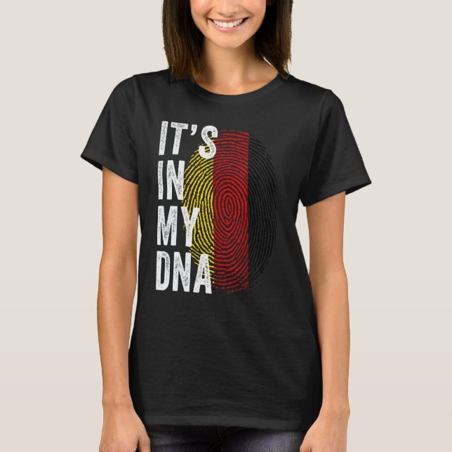 Camiseta Germany It's In My DNA Cute German Fingerprint Ger (Anverso)