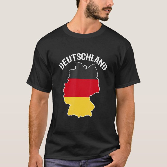 Camiseta Germany Map Deutschland Germany Country Map Flag (Anverso)