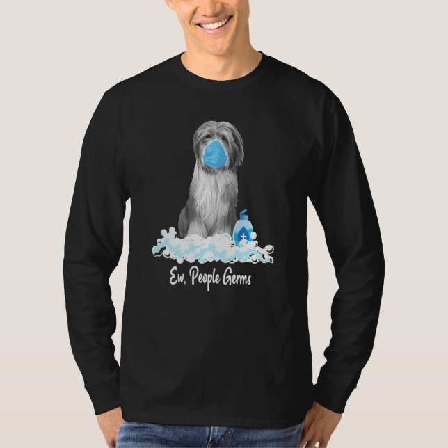 Camiseta Gérmenes De Gérmenes De Collie Dog Con Cara (Anverso)