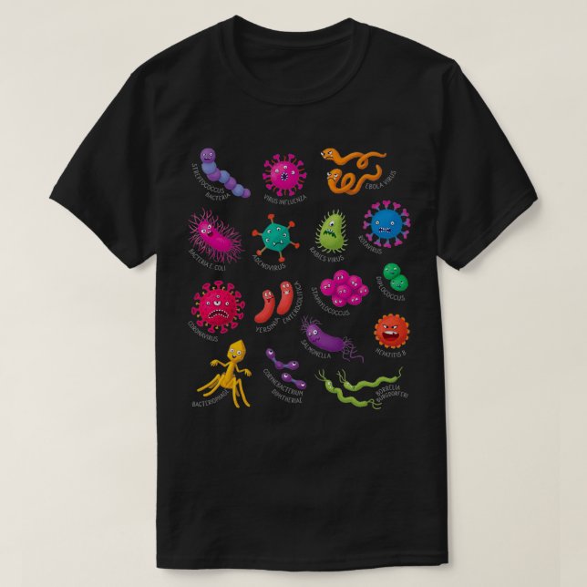 Camiseta Gérmenes divertidos (Diseño del anverso)