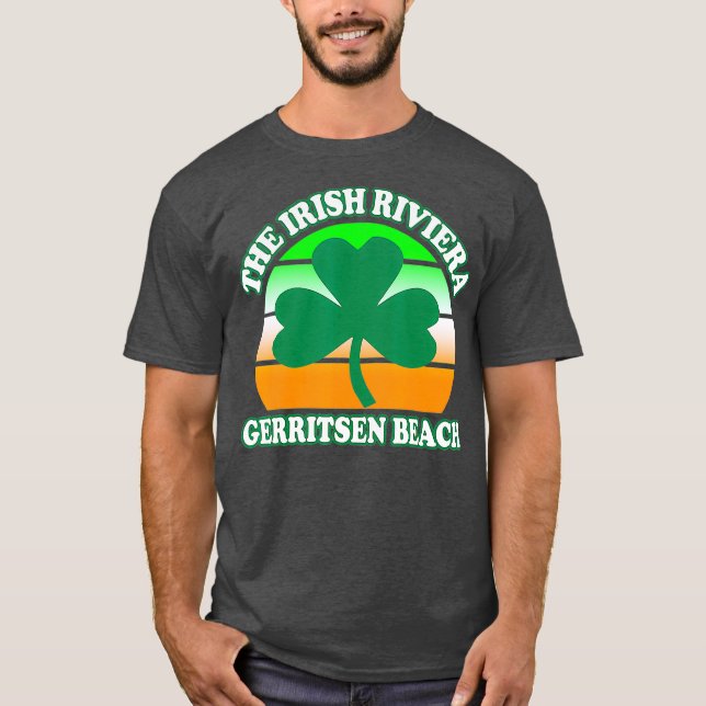 Camiseta Gerritsen Beach Riviera Irlandesa Funny Shamrock (Anverso)