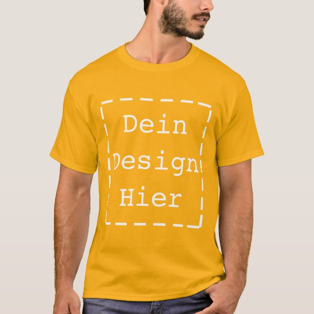 Camiseta Gestalte Dein Eigenes Männer Basic T-Shirt (Anverso)