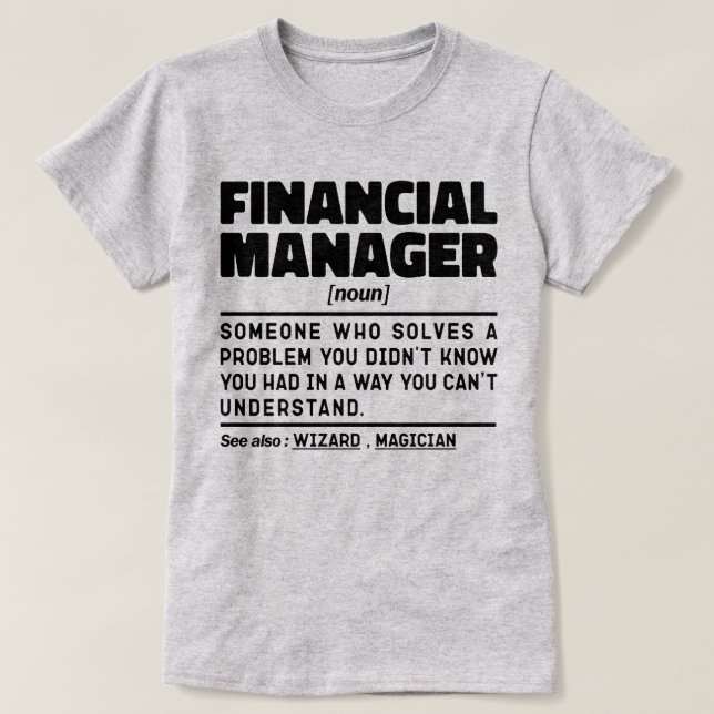 Camiseta Gestión moderna de Financial Manager Inspiradora (Diseño del anverso)