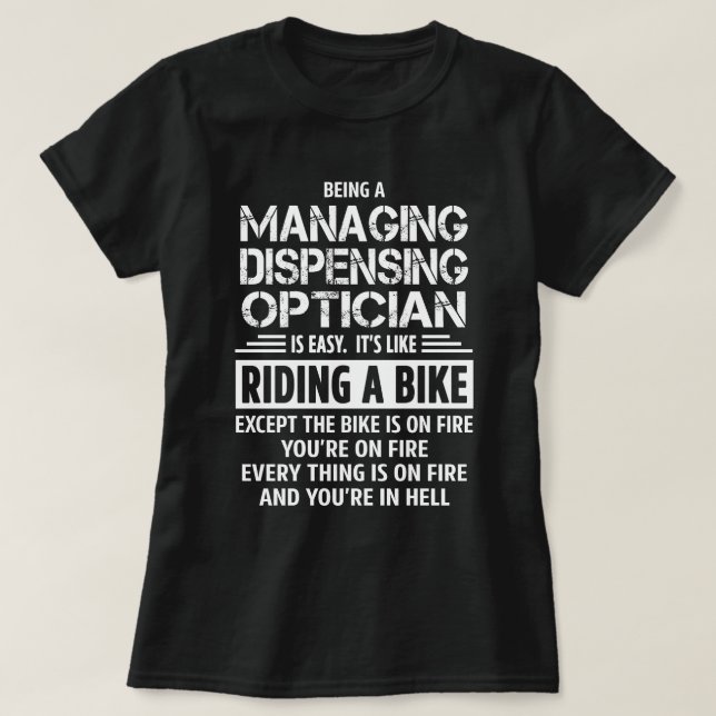 Camiseta Gestionar Optician dispensador (Diseño del anverso)