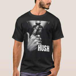Camiseta Gesto de callar al hombre moderno Gráfico HUSH