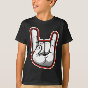 Camiseta Gesto de mano de los cuernos del diablo
