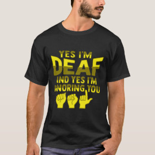 Camiseta Gesto de mano Gesto Sordera Sensibilización sobre 