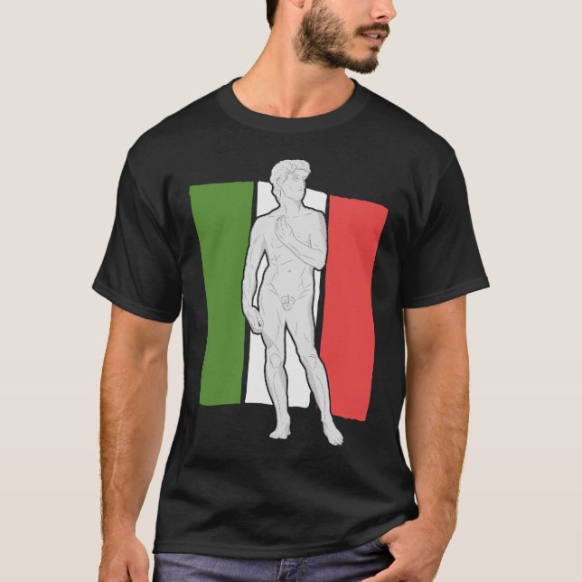 Camiseta Gesto de mano italiano con bandera italiana - Esta (Anverso)