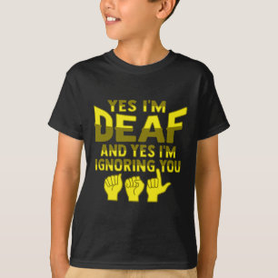 Camiseta Gesto de mano Sordera Pérdida de audición Concienc