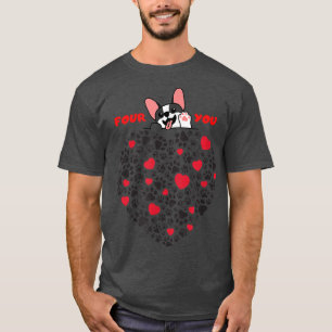 Camiseta gesto gracioso de un cachorro, amo a los perros, a