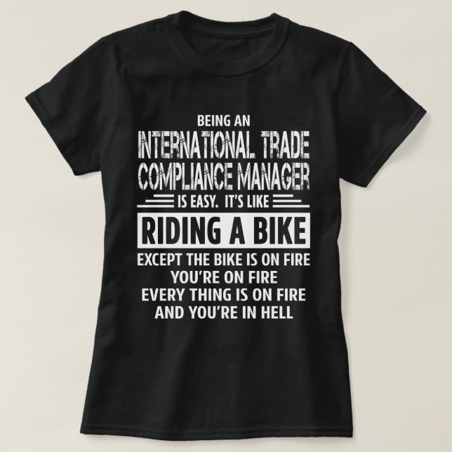 Camiseta Gestor de Cumplimiento del Comercio Internacional (Diseño del anverso)