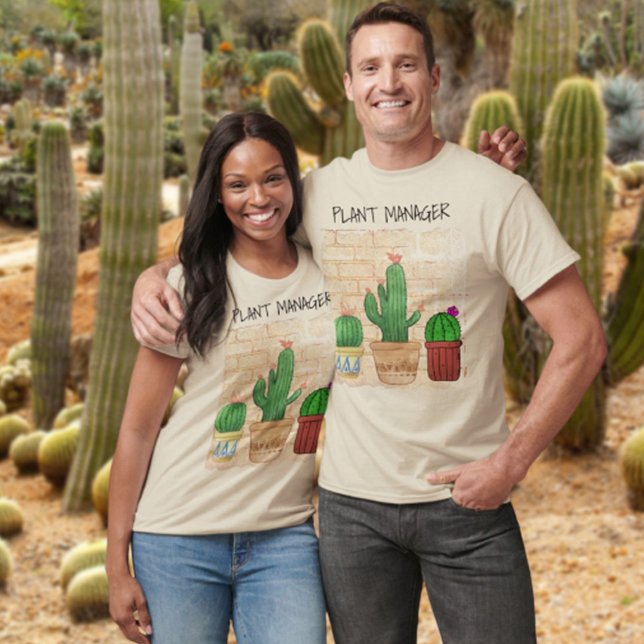 Camiseta Gestor de la planta de arte Cactus con humor (Subido por el creador)