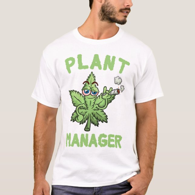 Camiseta Gestor de planta Weed Leaf divertido 4 (Anverso)