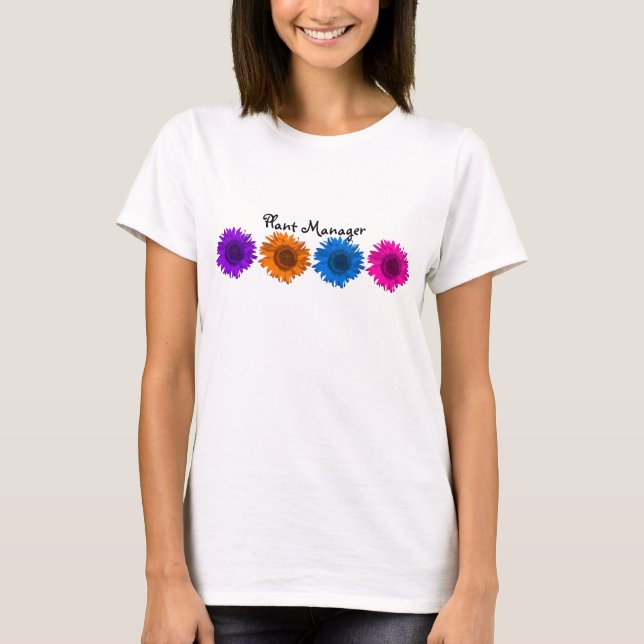 Camiseta Gestor de plantas Pop Art Sunflowers  (Anverso)