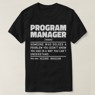 Camiseta Gestor de programas Nuevo y divertido Jefe de equi