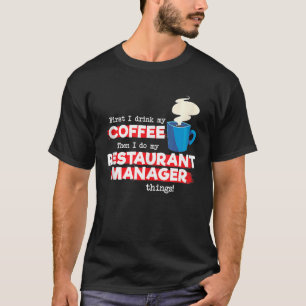 Camiseta Gestor de restaurantes y discurso de agradecimient