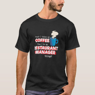 Camiseta Gestor de restaurantes y discurso de agradecimient