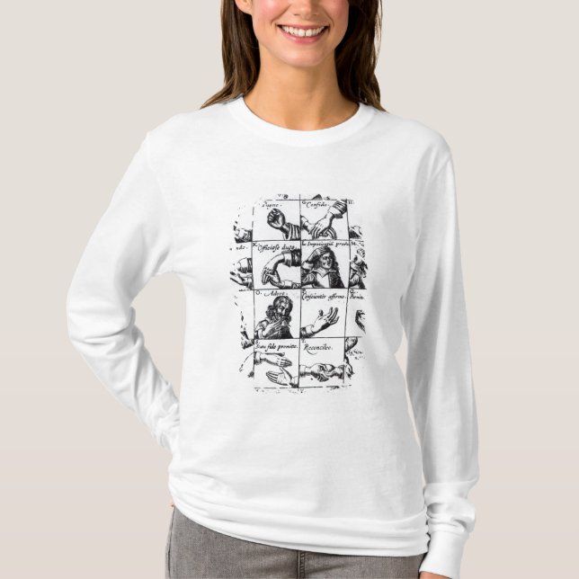 Camiseta Gestos para miming Chrilogia de Juan Bulwer ' (Anverso)