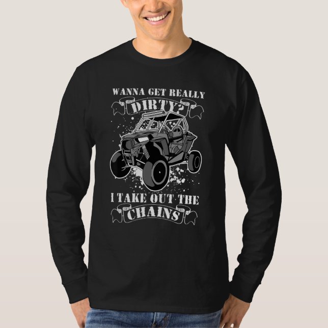 Camiseta Get Dirty Get Chains Funny UTV SxS Side by Side SS (Anverso)