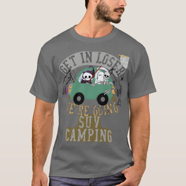 Camiseta Get in loser were going suv camping family (Anverso)