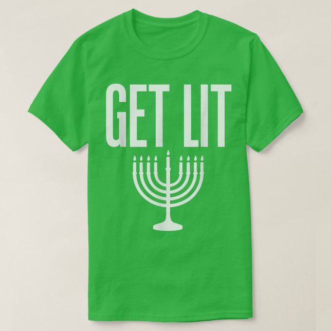 Camiseta Get Lit Menorah (Diseño del anverso)