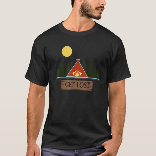 Camiseta Get lost  Camping (Anverso)