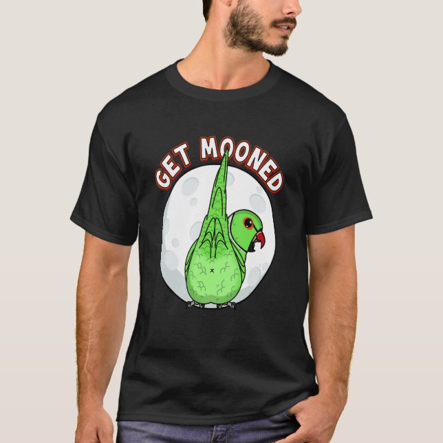 Camiseta Get Mooned I Parrot Underfluffies I Green Indian R (Anverso)
