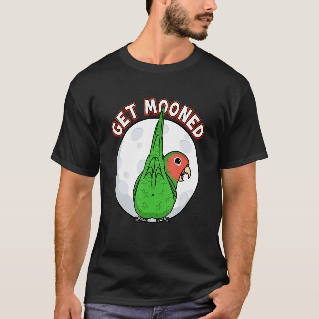 Camiseta Get Mooned I Parrot Underfluffies Rosy-faced Green (Anverso)
