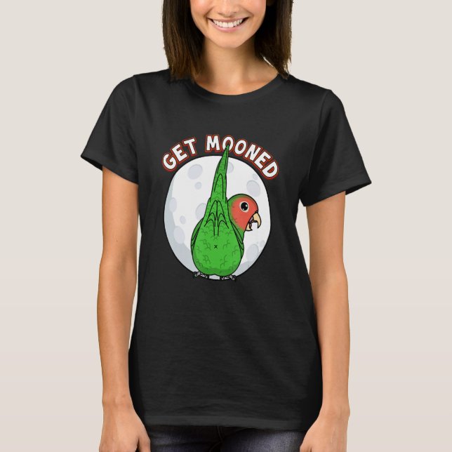 Camiseta Get Mooned I Parrot Underfluffies Rosy-faced Green (Anverso)