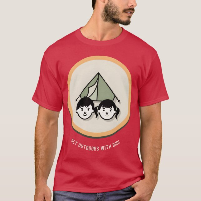 Camiseta Get Outrs With Dad Camping Dad Apparel boy (Anverso)