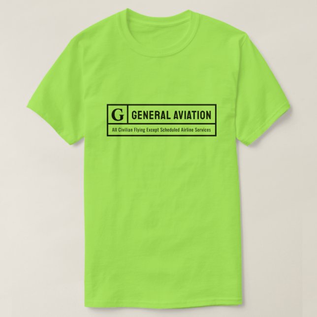 Camiseta Get Your Rated G for General Aviation (Diseño del anverso)