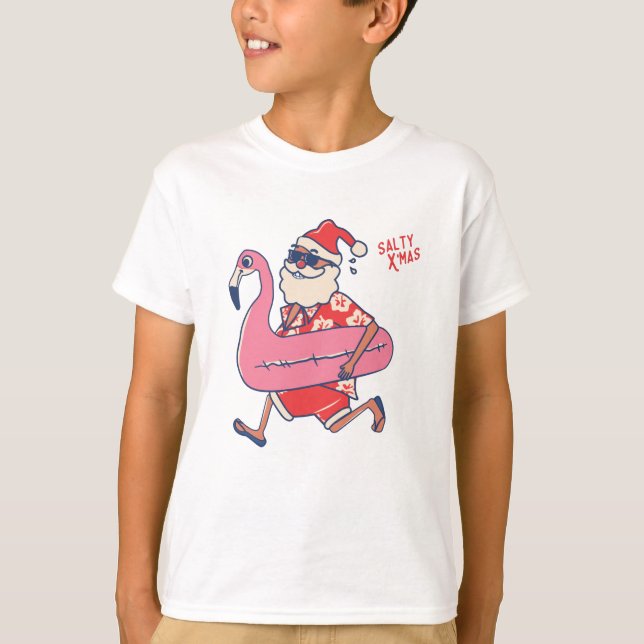 Camiseta Getaways Navidades de Mele Kalikimaka Santa Flamin (Anverso)