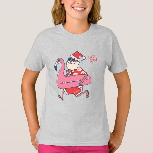 Camiseta Getaways Navidades de Mele Kalikimaka Santa Flamin (Anverso)